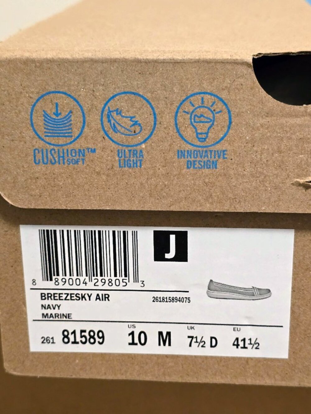 Clarks Cloudsteppers Breeze Sky Air Navy Slip-On Shoes Sz 10 NEW Cushionsoft - Picture 14 of 15
